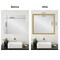 Amanti Art Mirror Makeover Bathroom Mirror Frame Border Kit - Fully Assembled Peel and Stick Frame - Mirror NOT Included - Grace Brushed Gold Trim